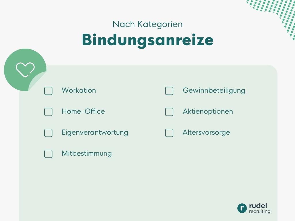 Kategorien möglicher Bindungsanreize